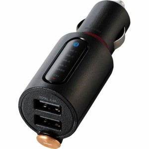 FMトランスミッター Bluetooth USB2ポート付 3.4A ブラック LAT-FMBTB04BK(1個)[情報家電　その他]