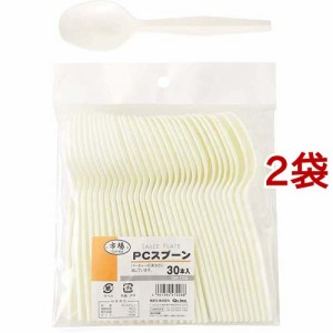 プラスチックスプーン 14cm 白 使い捨て カトラリー DR-136(30本入*2袋セット)[使い捨て食器]