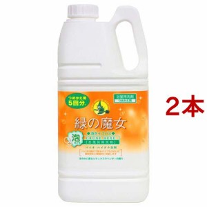 緑の魔女 泡タイプ バス 業務用(2L*2本セット)[お風呂用洗剤(つめかえ用)]