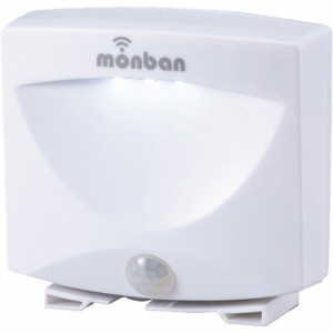 monban LEDセンサーフットライト 人感・明暗 白色LED LS-BH02E4-W(1個)[センサーライト]