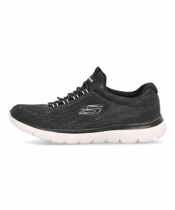 スケッチャーズ スリッポン スニーカー レディース サミッツファンフレア SUMMITS-FUN FLARE SKECHERS 150113W ブラック/ホワイト