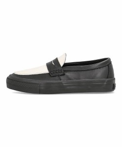 コンバース ローファー スニーカー レディース CSローファーSKレザー CS LOAFER SK LE converse 1SD602 ブラック/ホワイト