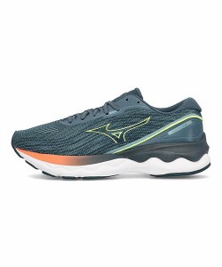 ミズノ ランニングシューズ スニーカー メンズ ウエーブスカイライズ3 WAVE SKYRISE 3 mizuno J1GC2209 グリーン/ライム/ピンク