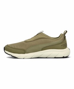 プーマ スリッポン スニーカー メンズ ソフトライドフレックスワイド SOFTRIDE FLEX SLIP-ON WIDE PUMA 379350 オリーブ/グレー