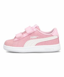 プーマ スニーカー 女の子 スマッシュV2グリッツグラムV SMASH V2 GLITZ GLAM V INFANT PUMA 367380 パールピンク/プーマホワイト