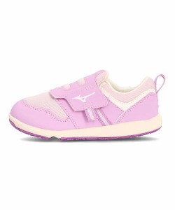 ミズノ ランニングシューズ スニーカー  女の子 プレモアキッズ2 PLAMORE KIDS 2 mizuno C1GD2233 パープル/ホワイト/ピンク