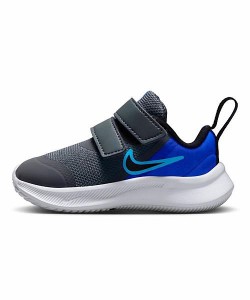 ナイキ スニーカー 女の子 スターランナー3TDV STAR RUNNER 3 TDV NIKE DA2778 アイアングレー/ブラック/ブルーライトニング