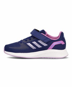 アディダス スニーカー 女の子 コアファイトELK CORE FAITO EL K adidas HR1537 ダークブルー/マットパープルメタリック/P