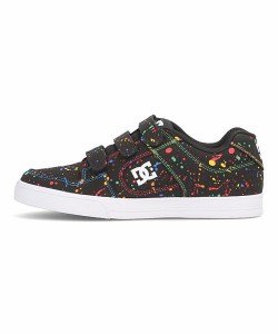 ディーシーシューズ ローカット スニーカー 男の子 キッズピュアV KS PURE V DC SHOES DK224011 ブラック/スプラッター