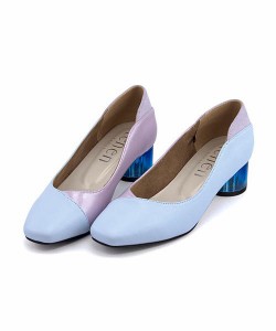 パンプス ヒール 痛くない 歩きやすい 疲れにくい レディース テーン tehen TN9034 ブルー/コンビ