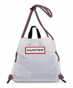 ハンター トートバッグ メンズ トラベルリップストップトート TRAVEL RIPSTOP TOTE HUNTER WRB ホワイト/レッドボックスロゴ