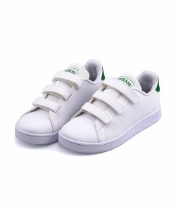 アディダス ローカット スニーカー 女の子 アドバンコートC ADVANCOURT C adidas EF0223 ランニングホワイト/グリーン/グレーTWO