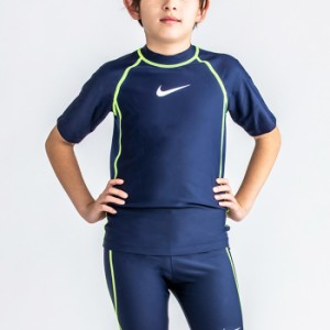 あす着(パケット便送料無料)NIKE ナイキ BOYS ショートスリーブ UV ラッシュガード 男子スクール水着 1981915 02