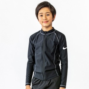 あす着(パケット便送料無料)NIKE ナイキ スクール水着 SS23 BOYS ロングスリーブ F/Z UV ラッシュガード 男子/ボーイズ 学校水泳授業対応