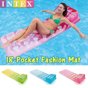 【あす着】INTEX(インテックス) 18ポケット ファッションマット 58890(プール/海水浴/水遊び/フロート)