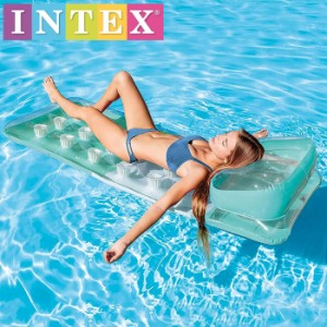 INTEX インテックス 浮き輪/フロート 18ポケット ファッションラウンジ 浮輪/うきわ/大人用 188×71cm【日本正規品】58890 ブルー