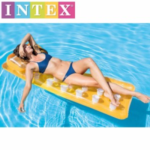 INTEX インテックス 浮き輪/フロート 18ポケット ファッションラウンジ 浮輪/うきわ/大人用 188×71cm【日本正規品】58890 オレンジ