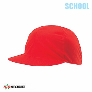 (パケット便200円可能)NATIONAL HAT（ナショナルハット）紅白帽　体操帽子 T/Cバーバリー（角庇型）中・高生向け N-742