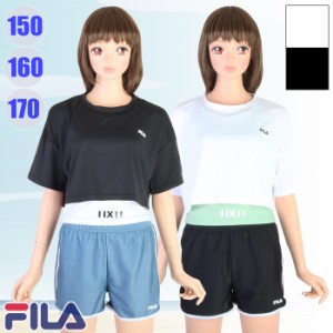 あす着(パケット便送料無料)FILA フィラ ガールズ水着 短丈水着セパレート3点セット（ジュニア/女子）124-660