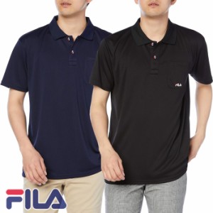 あす着(パケット便送料無料)FILA フィラ メンズ ピンホールメッシュ ポロシャツ UVカット/吸水速乾 フィットネスウェア 410-360