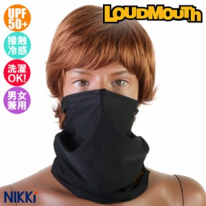 あす着(パケット便送料無料)LOUDMOUTH ネックゲイター フェイスカバー 接触冷感ネッククーラー/マスク 770-921-998:Black