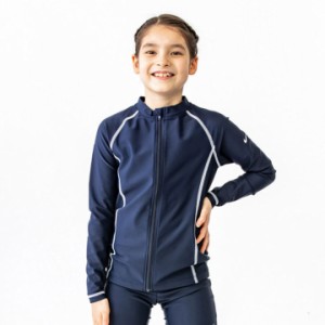 【300円CP対象】ナイキ ラッシュガード キッズ 子供 長袖 女の子 ジップアップ スクール水着 小学生 nike 120cm 130cm 140cm 150cm 160cm