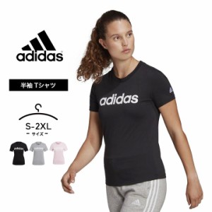 アディダス 半袖 Tシャツ レディース おしゃれ adidas トップス 大人 春夏秋 スポーツ カジュアル スリムフィット 大きいサイズ 女性 ブ