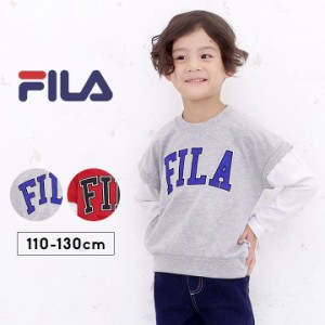 フィラ FILA トレーナー キッズ 男の子 110cm 120cm 130cm 裏毛 秋 トレーナー ブランド 子供服 お洒落 プリント こども グレー レッド 