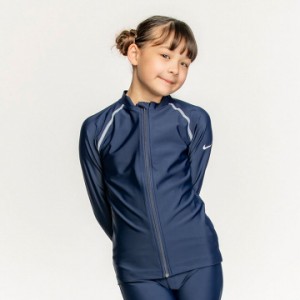 【300円CP対象】ナイキ ラッシュガード スクール水着 女の子 キッズ ジュニア 長袖 春夏 nike 水泳 女子 おしゃれ 子供用 120cm 130cm 14