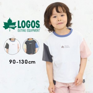 ロゴス tシャツ 半袖 キッズ 男の子 女の子 半袖tシャツ LOGOS 90cm 100cm 110cm 120cm 130cm ベビー 切替 子供服 トップス 半袖 春夏 保