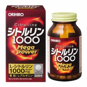 シトルリン Mega Power 1000 ORIHIRO オリヒロ メンズ サプリ 男性 活力 めぐり アルギニン 亜鉛〔mr-1849〕