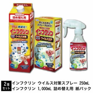 インフクリン ウイルス対策スプレー 250mL＋1,000mL 詰め替え用 紙パック 塩素系成分不使用〔mr-2187-set250〕