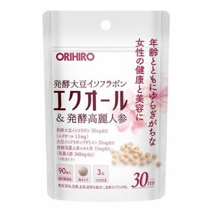 エクオール＆発酵高麗人参 90粒 ORIHIRO オリヒロ ホルモン対策 健康食品 大豆イソフラボン サポニン〔mr-2258〕