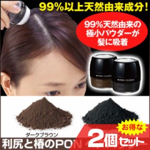 利尻と椿のPONヘアパウダー 選べる2個セット ヘアケア 白髪隠し ボリュームアップ 薄毛 天然由来〔mr-2260-2〕