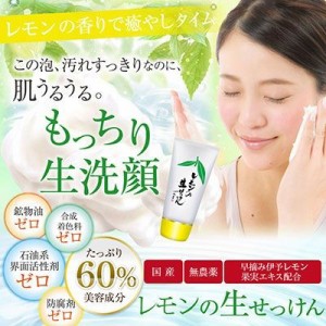 レモンの生せっけん 70g スキンケア 洗顔 オーガニック 美容成分60％ もっちり弾力泡〔mr-2270〕