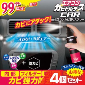 エアコンカビトルデス車用 80mL×4個セット エアコン カーエアコン カビ対策 除カビ 除菌 除臭 防カビ 消臭〔mr-2973-4〕