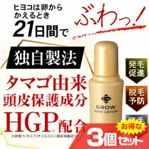 ポイント増量 薬用育毛剤 グローヘアローション 3個セット HGP 配合 発毛促進 脱毛予防 育毛 頭皮 抜け毛 薄毛〔mr-3292-3〕