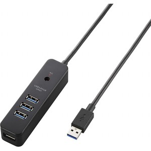 ELECOM U3H-T410SBK [USB3.0ハブ(4ポートマグネット付き)] メーカー直送
