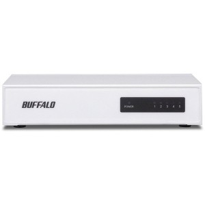 BUFFALO LSW4-TX-5NS/WHD ホワイト [10/100Mbps対応 スイッチングHub]