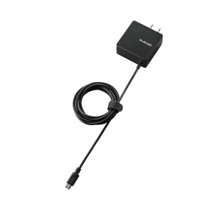 ELECOM MPA-ACMBC154BK ブラック [スマートフォン・タブレット用AC充電器/ケーブル一体型/1.8A出力/1.5m]