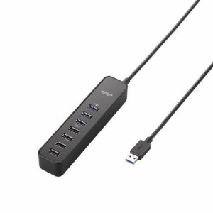 ELECOM U3H-T706SBK ブラック [マグネット付きUSB3.0ポート搭載7ポートUSBハブ] メーカー直送