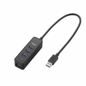 ELECOM U3H-T405BBK ブラック [マグネット付き4ポートUSB3.0ハブ] メーカー直送