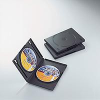 ELECOM CCD-DVD04BK ブラック [DVDトールケース(2枚収納・3枚セット・標準タイプ)]