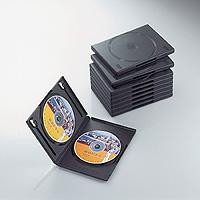 ELECOM CCD-DVD06BK ブラック [DVDトールケース(2枚収納・10枚セット・標準タイプ)]