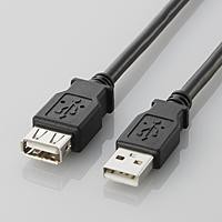 ELECOM U2C-E30BK ブラック [USB2.0延長ケーブル A-A延長タイプ ノーマル3m]