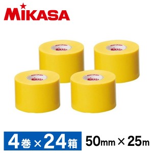 MIKASA LTV-5025 Y ×24 ラインテープ ビニール イエロー 50mm幅×25m×4巻×24