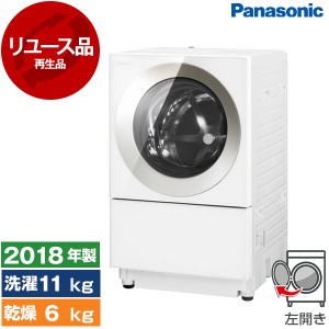 【リユース】 PANASONIC NA-VX5E5L  [ドラム式洗濯乾燥機 (洗濯機11kg/乾燥機6kg) 左開き] [2018年式]