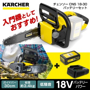 KARCHER(ケルヒャー) 3.137-223.0 充電式チェンソー CNS 18-30 バッテリーセット