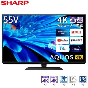 液晶テレビ 55型 55インチ 4Kチューナー内蔵  AQUOS アクオス SHARP シャープ テレビ本体 メーカー保証 4T-C55EN1 BS・CS【あす着】