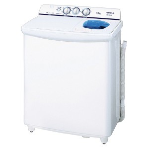 日立 二槽式 洗濯機 5.5kg PS-55AS2(W) ホワイト系 青空 一人暮らし 二人暮らし